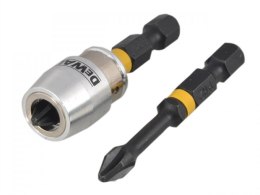 DEWALT KOŃCÓWKA UDAR. PH2x50 /2szt. + UCHWYT MAGNETYCZNY EXTREME IMPACT TORSION