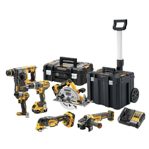 DEWALT ZESTAW COMBO 18V DCK624P3T (DCD796, DCG405, DCH273, DCF840, DCS572, DCS356) 3x5,0Ah TSTAK
