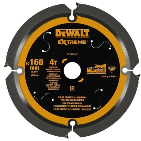 DEWALT PIŁA TARCZOWA 160x20mmx4z Fibre Cement