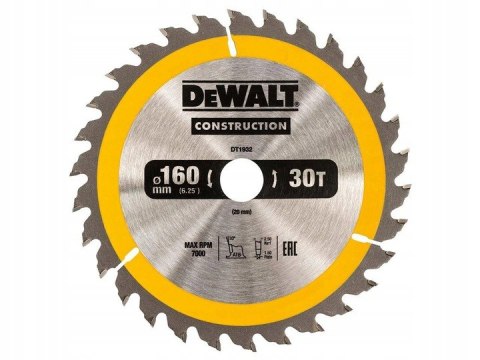 DEWALT PIŁA TARCZOWA 165x20mmx18z