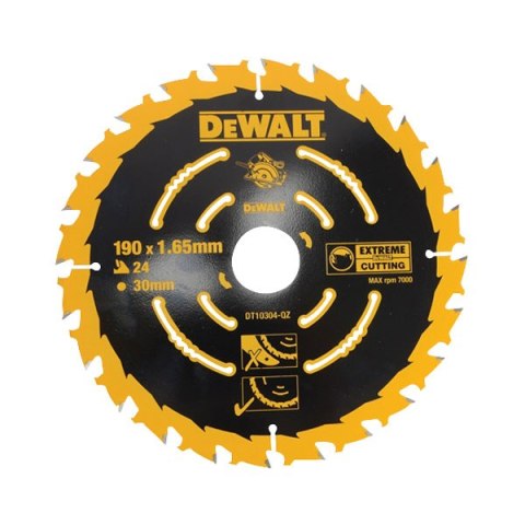 DEWALT PIŁA TARCZOWA 190x30mmx24z 1,65mm GRUBOŚCI