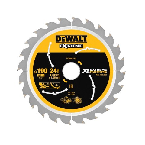 DEWALT PIŁA TARCZOWA 190x30mmx24z