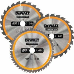 DEWALT PIŁA TARCZOWA EX KPL. 3szt. 250mm 2x24z, 1x48z