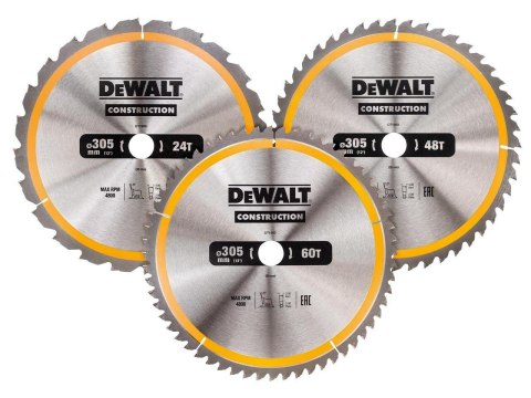 DEWALT PIŁA TARCZOWA KPL. 3szt. /305mm
