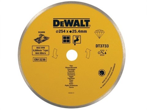 DEWALT TARCZA DIAMENTOWA PEŁNA 250x1,6x25,4mm CERAMIKA