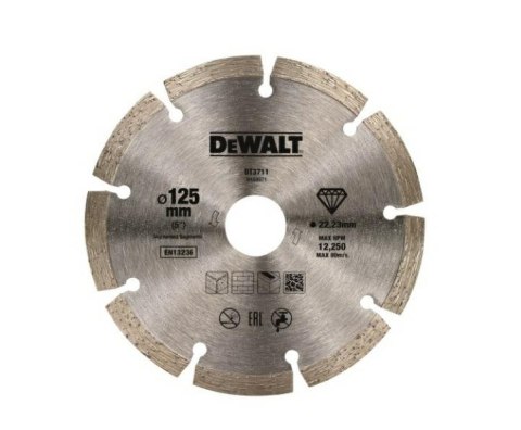 DEWALT TARCZA DIAMENTOWA SEGMENTOWA 125x1,7x22,2mm