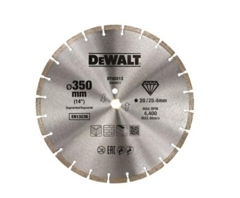 DEWALT TARCZA DIAMENTOWA SEGMENTOWA 350x25,4mm