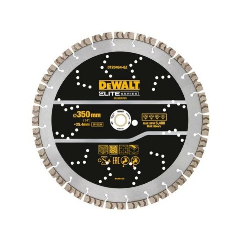DEWALT TARCZA DIAMENTOWA SEGMENTOWA 350mm ELITE ZASTOSOWANIE OGÓLNE