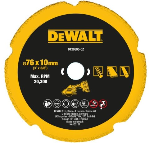 DEWALT TARCZA MULTI 76x9,5mm DO DCS438