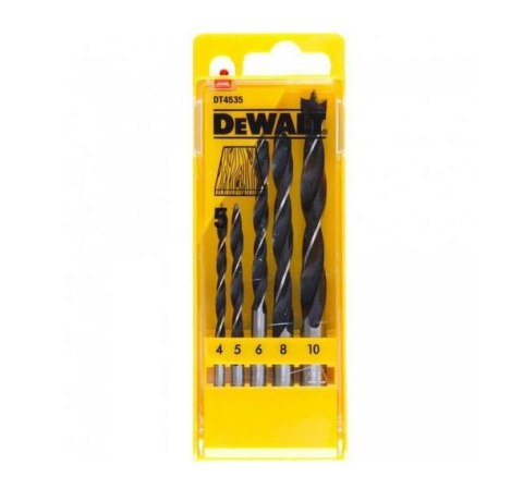 DEWALT WIERTŁO DO DREWNA KPL. 5szt. 4/5/6/8/10mm