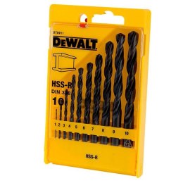 DEWALT WIERTŁO METAL HSS-R KPL.10szt. 1-10mm
