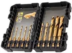 DEWALT WIERTŁO METAL HSS-TIN KPL. 10cz. HEX EXTREME IMPACT 3-12mm