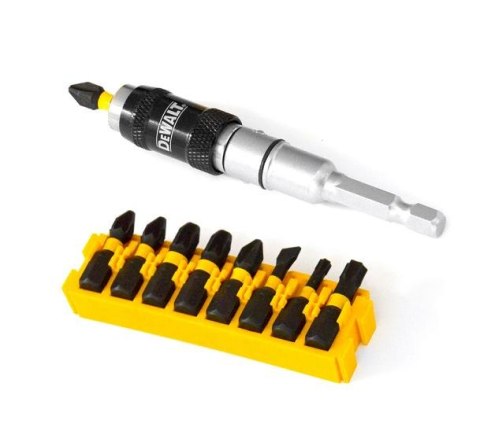 DEWALT ZESTAW KOŃCÓWEK 10cz. TORSION UCHWYT PRZEGUBOWY