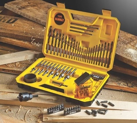 DEWALT ZESTAW WIERTEŁ I BITÓW 100cz.