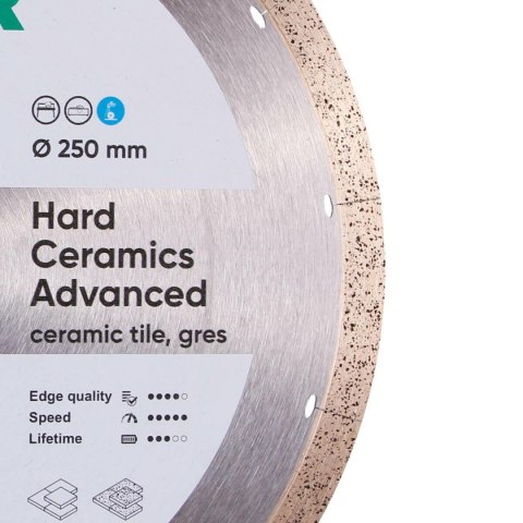 DISTAR TARCZA DIAMENTOWA HARD CERAMICS ADVANCED 250 x 1,5 x 10 x 25,4