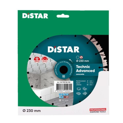 DISTAR TARCZA DIAMENTOWA TECHNIC ADVANCED 232 x 2,6/1,8 x 12 x 22,23