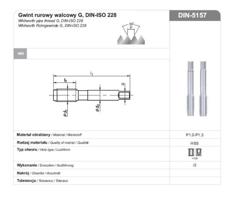 FANAR GWINTOWNIK 1/8" NGRA/2