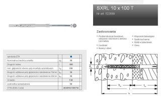 FISCHER KOŁEK ROZP.SXRL 10x100 T/50szt. T40.