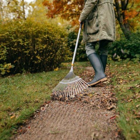 FISKARS GRABIE DO LIŚCI METALOWE WACHLARZOWE ERGONOMIC
