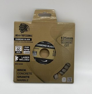 TARCZA DIAMENTOWA 125mm SEGMENT TURBO CUT / INDIAN PROFESSIONAL