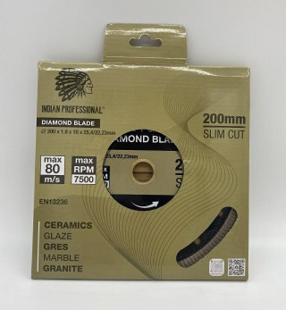 TARCZA DIAMENTOWA 200mm SLIM CUT INDIAN PROFESSIONAL