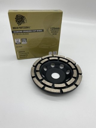 TARCZA DIAMENTOWA DO SZLIFOWANIA BETONU 125mm DOUBLE ROW INDIAN PROFESSIONAL