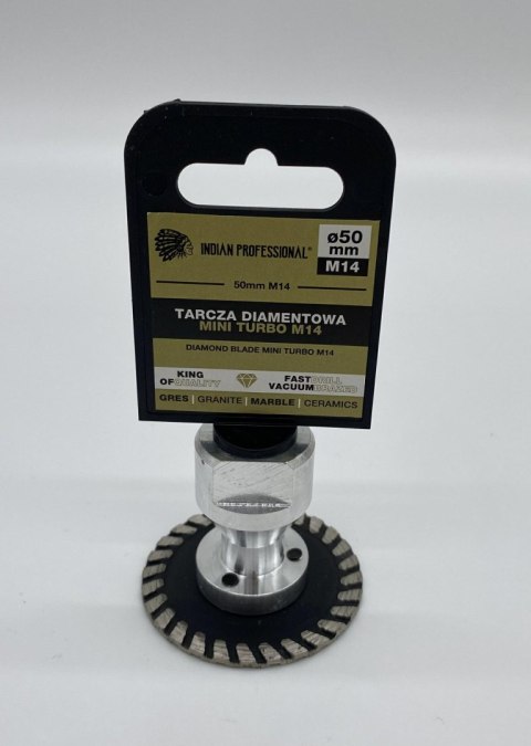 TARCZA DIAMENTOWA DO PODCINANIA 50mm M14 MINI TURBO /INDIAN PROFESSIONAL