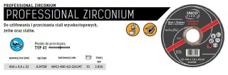 TARCZA METAL INCOFLEX 400*4,0*32 PROFES STAL WYSOKOSTOPOWA/ŻELIWO/STALIWO.