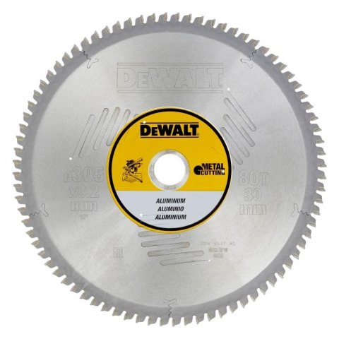 DEWALT PIŁA TARCZ.305x30mmx80z DO ALUMUNIUM DEWALT PIŁA TARCZ.305x30mmx80z DO ALUMUNIUM