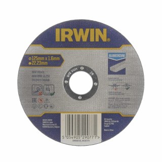 IRWIN TARCZA DO ALUMINIUM PŁASKA 125mm x 1,6mm x 22,23mm