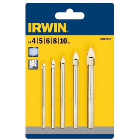 IRWIN WIERTŁO DO SZKŁA KPL.5szt. (4,5,6,8,10 mm)