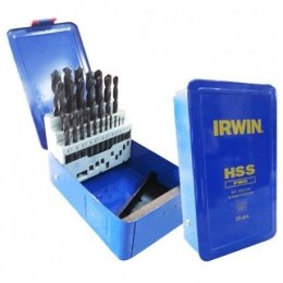 IRWIN WIERTŁO METAL HSS DIN-338 KPL.25sz 1,0 - 13,0 mm co 0,5 mm
