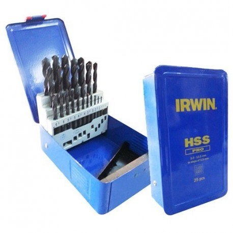 IRWIN WIERTŁO METAL HSS DIN-338 KPL.25sz 1,0 - 13,0 mm co 0,5 mm