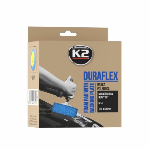 K2 GĄBKA 150MM GŁADKA DURAFLEX MOCNOŚCIERNA NIEBIESKA M14........