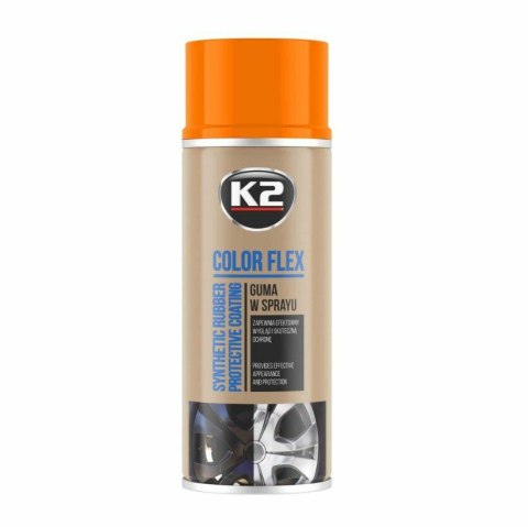 K2 GUMA W SPRAYU COLOR FLEX - POMARAŃCZOWY 400ML