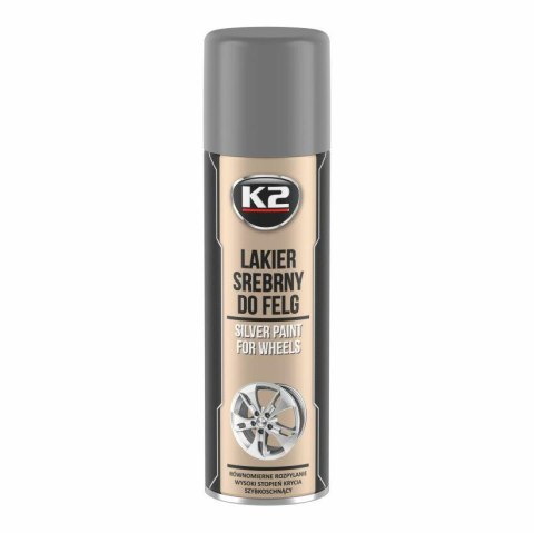 K2 LAKIER DO MALOWANIA FELG 500ML SREBRNY