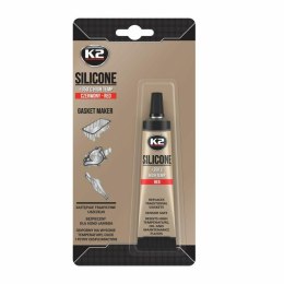 K2 SILIKON CZERWONY 21G WYSOKOTEMPERATUROWY +350st, PŁYNNA USZCZELKA