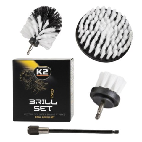 K2 ZESTAW SZCZOTEK NA WKRĘTARKĘ BRILL SET PRO 3szt
