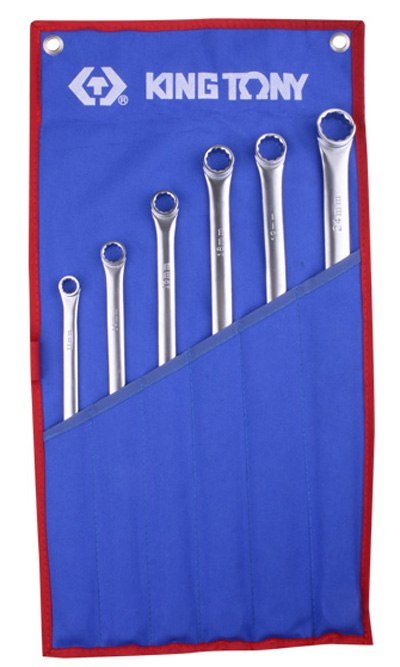 KING TONY ZESTAW KLUCZY OCZKOWYCH 6cz.DŁUGIE/ETUI 10-24mm.