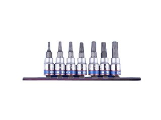 KING TONY ZESTAW NASADEK TORX 1/4" 7cz. 2037 T10-T40 OTWÓR.