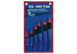 KING TONY ZESTAW WYBIJAKÓW IGŁOWYCH 6cz. 2-8mm Z UCHWYTEM GUMOWYM