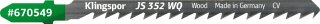 KLINGSPOR BRZESZCZOT DO WYRZYNARKI 100x8x1,25mm JS 352 WQ /5szt.