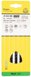 KLINGSPOR BRZESZCZOT DO WYRZYNARKI 130x8x1,25mm JS 302 WQ /5szt.