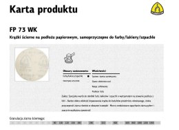 KLINGSPOR KRĄŻEK 125 FP73WK 100szt. 150 FOLIOWE DO LAKIER/SZPACHLA