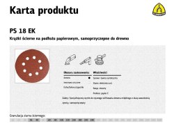 KLINGSPOR KRĄŻEK 125 PS18EK 50szt. 240 OTW. GLS5 .