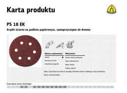 KLINGSPOR KRĄŻEK 150 PS18EK gr.220 OTW.GLS3/50sz BOSCH,DEWALT,MILWAUKEE,HITACHI