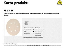 KLINGSPOR KRĄŻEK 150 PS33BK gr.180 OTW.GLS3/100 BOSCH,DEWALT,MILWAUKEE,HITACHI