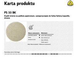 KLINGSPOR KRĄŻEK 225 PS33BK gr.180 /50szt. SZPACHLA