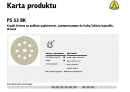 KLINGSPOR KRĄŻEK 225 PS33BK gr.220 OTW.GLS38 /50szt.