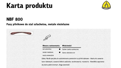 KLINGSPOR PAS Z WŁÓKNINOWA SZLIF.50* 460 MEDIUM NBF800 /5szt....
